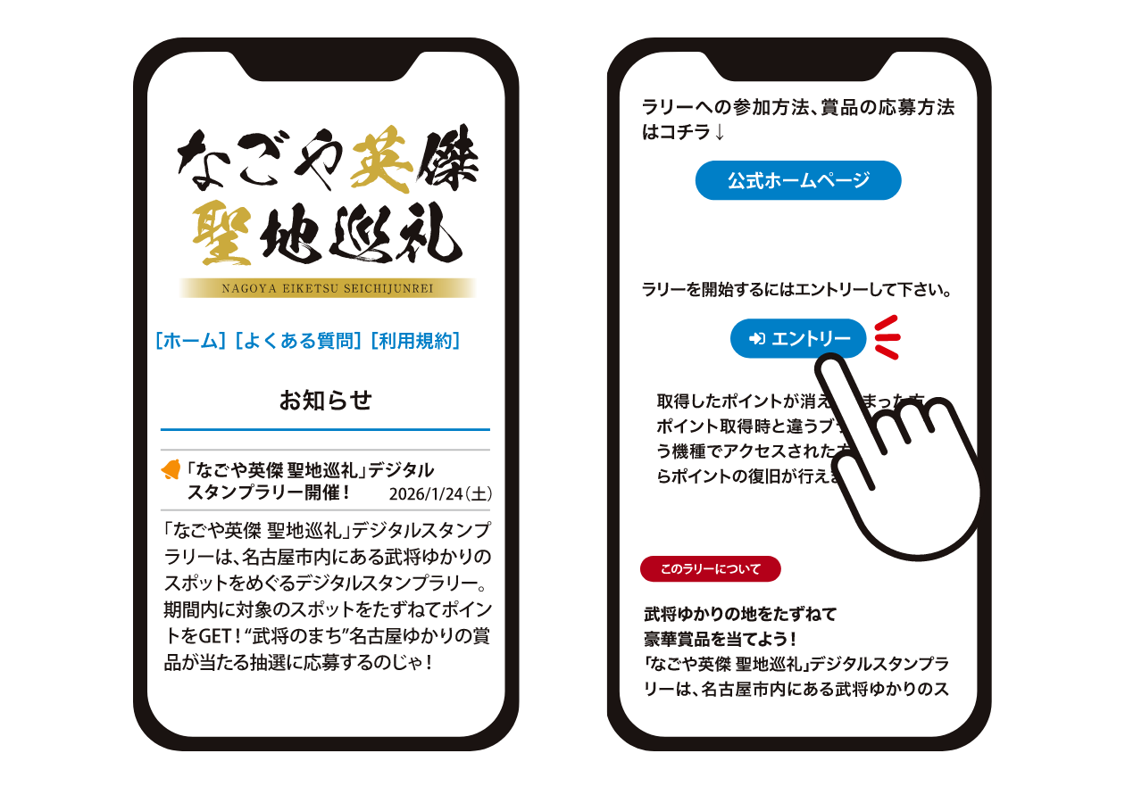 専用サイトでのエントリー方法